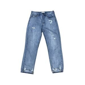 Pistola Jeans Women Size 26 Charlie High Rise Distressed Straight Leg Button Fly